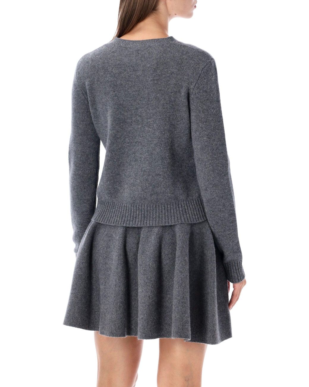 Lisa Yang Gray Cashmere Crewneck Sweater