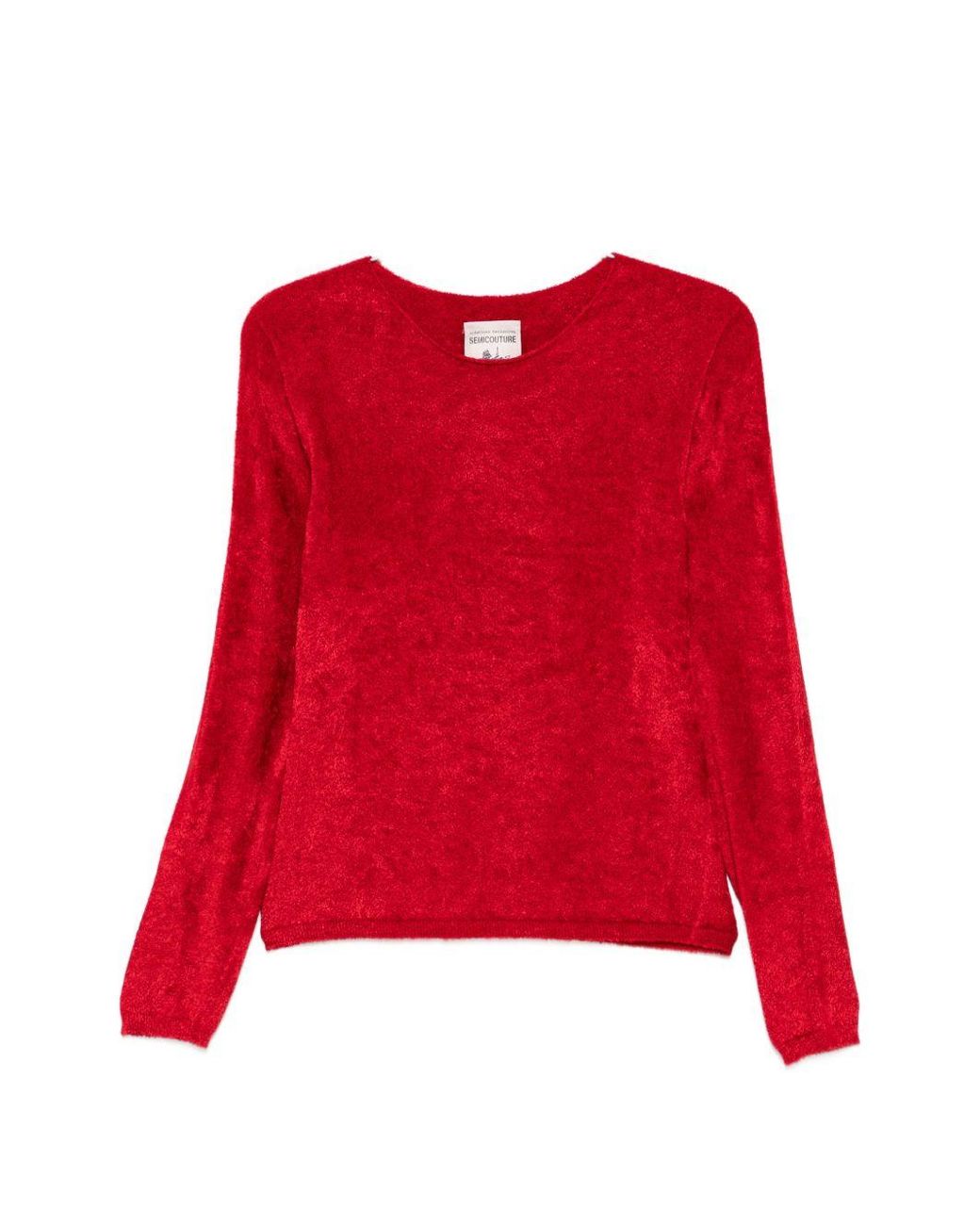 Semicouture Red Lettice Crewneck Sweater