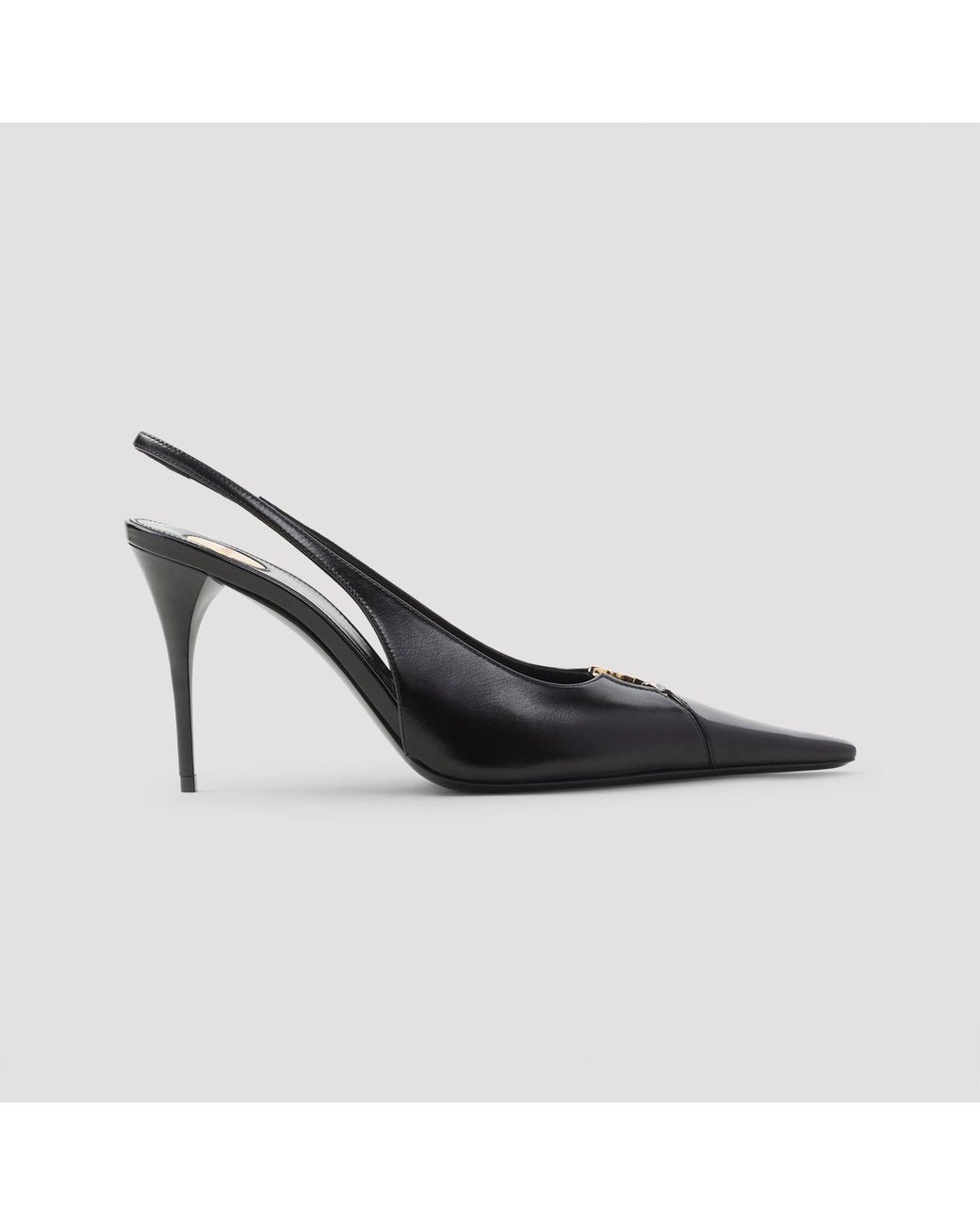 Saint Laurent Black Babylone Slingback Pumps