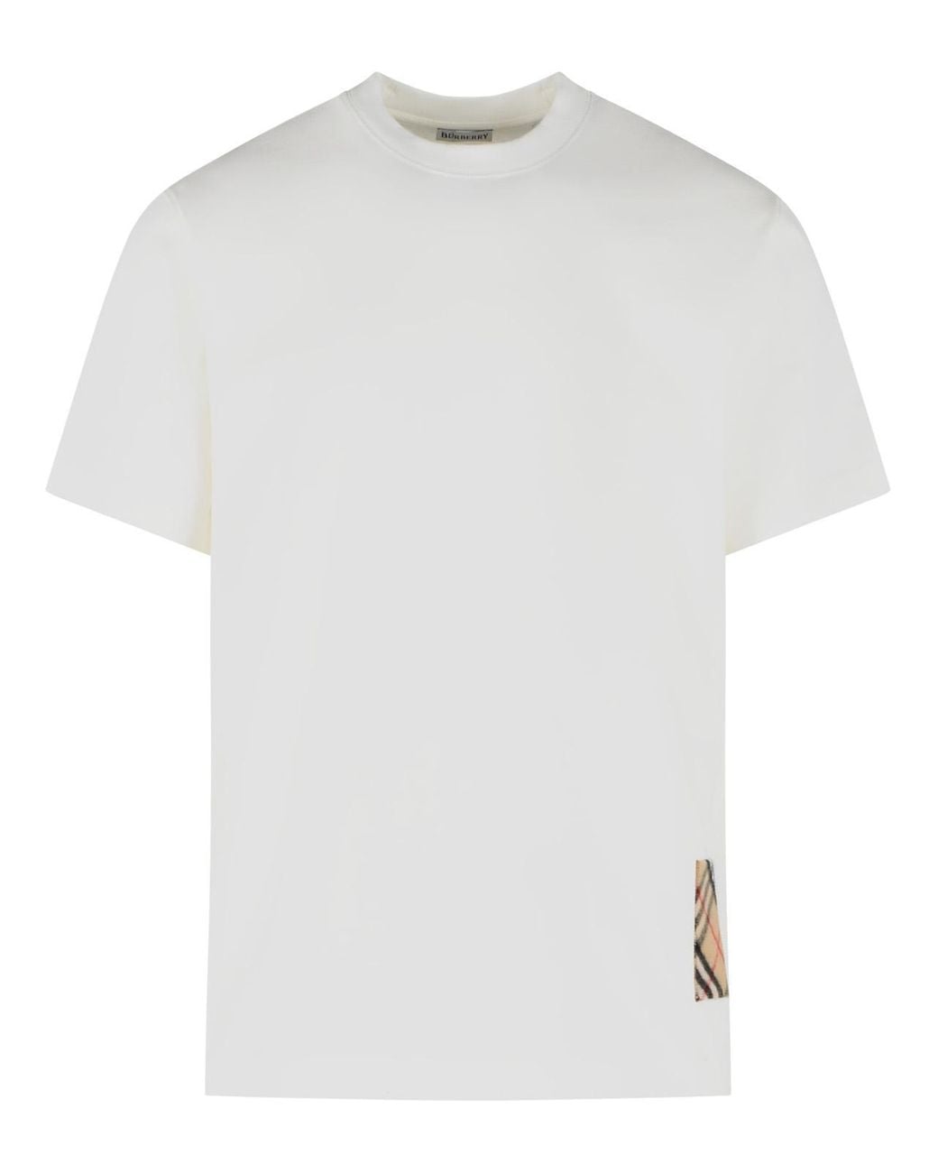 Burberry White 'Seth' Cotton T Shirt