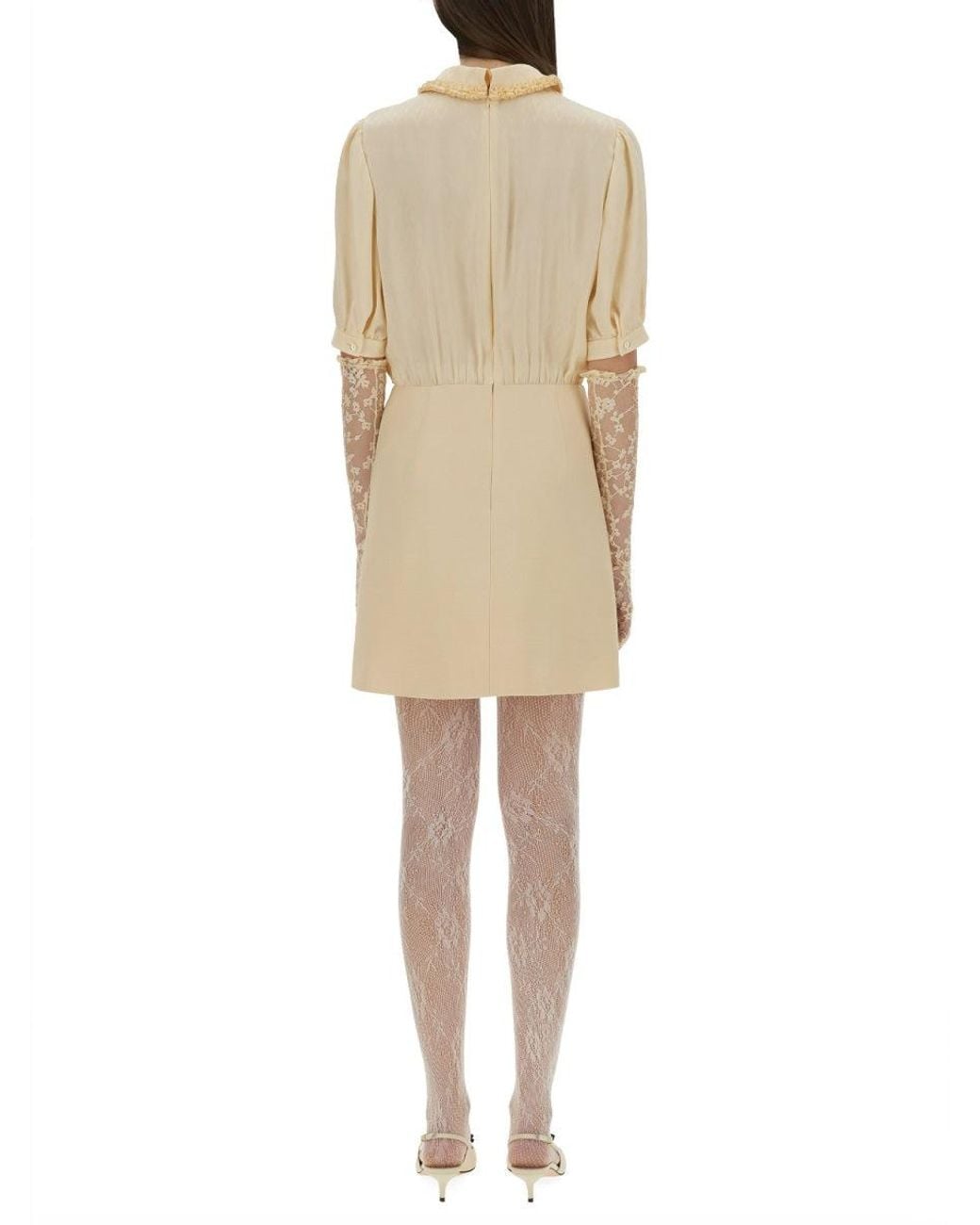 Valentino Natural Crepe Couture Short Dress