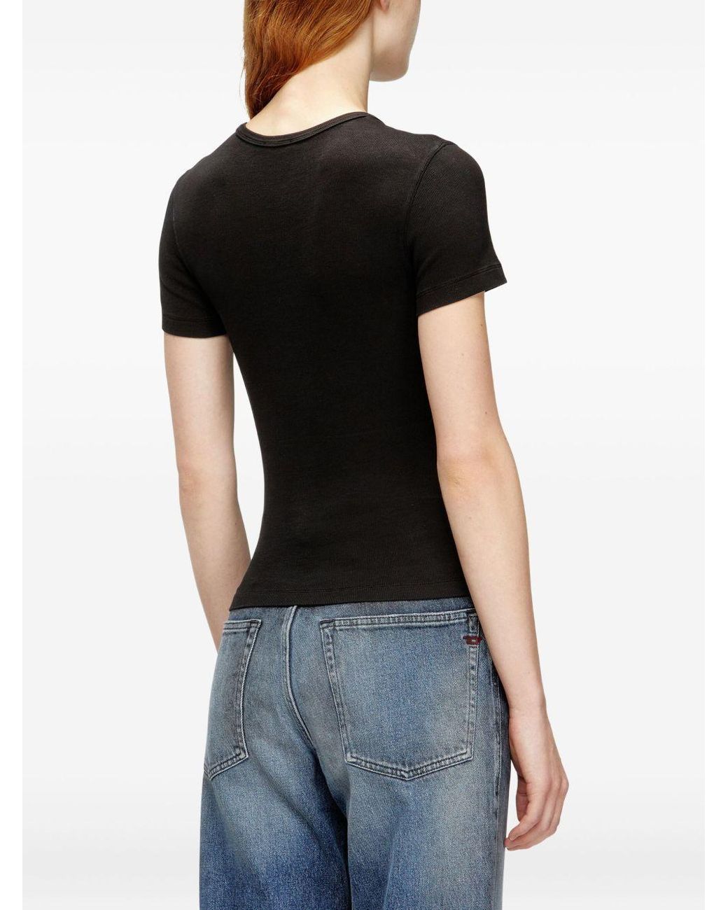 DIESEL Black Logo Cotton T-Shirt