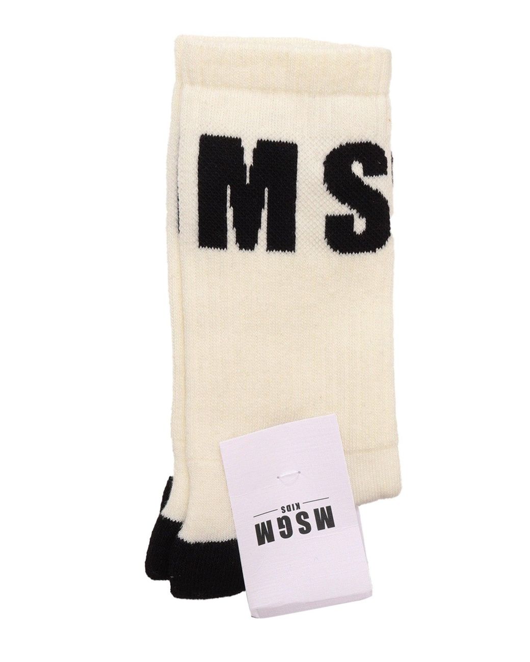 Calcetines Unisex Crema/Crema MSGM de color Black