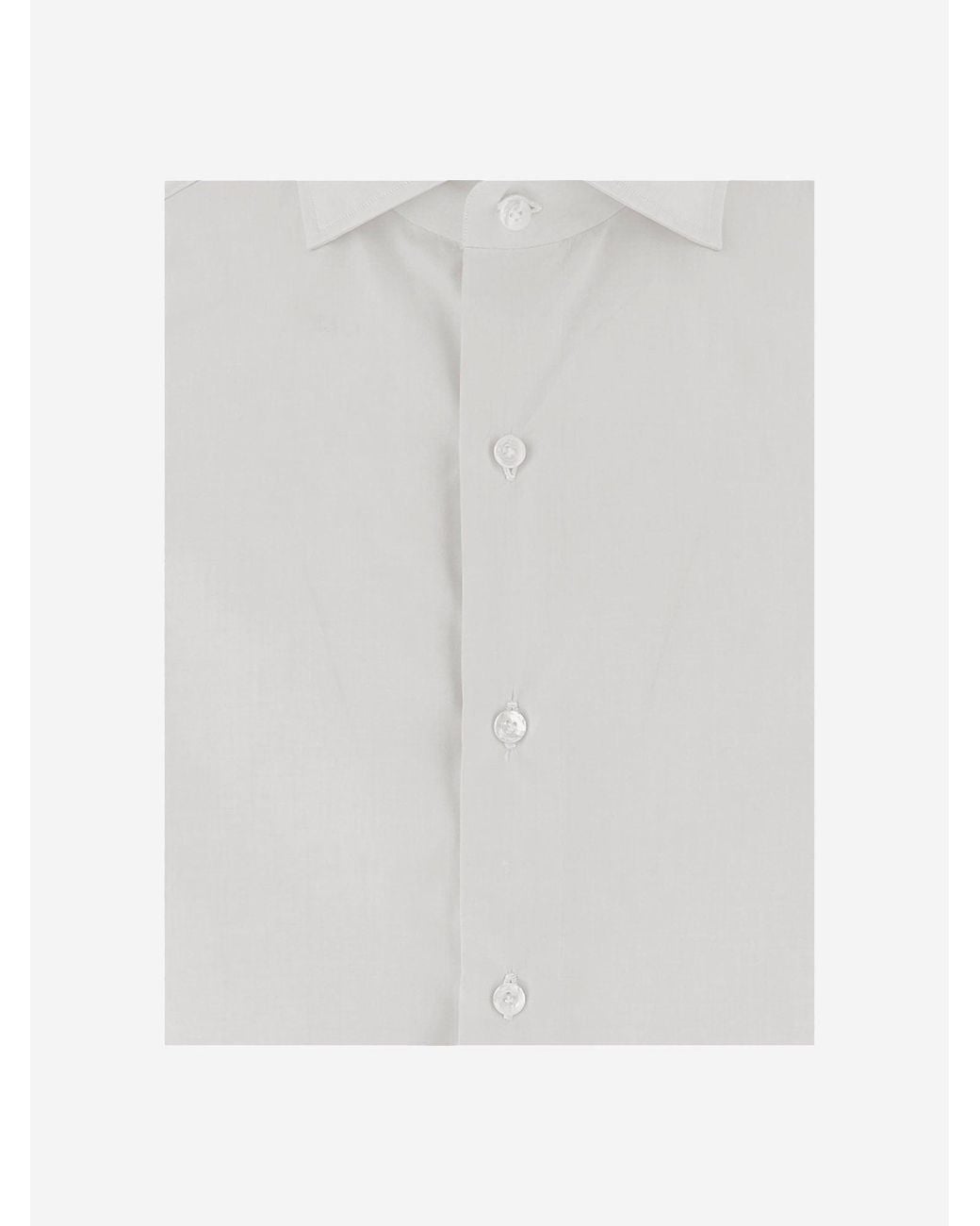 Finamore 1925 White Cotton Shirt