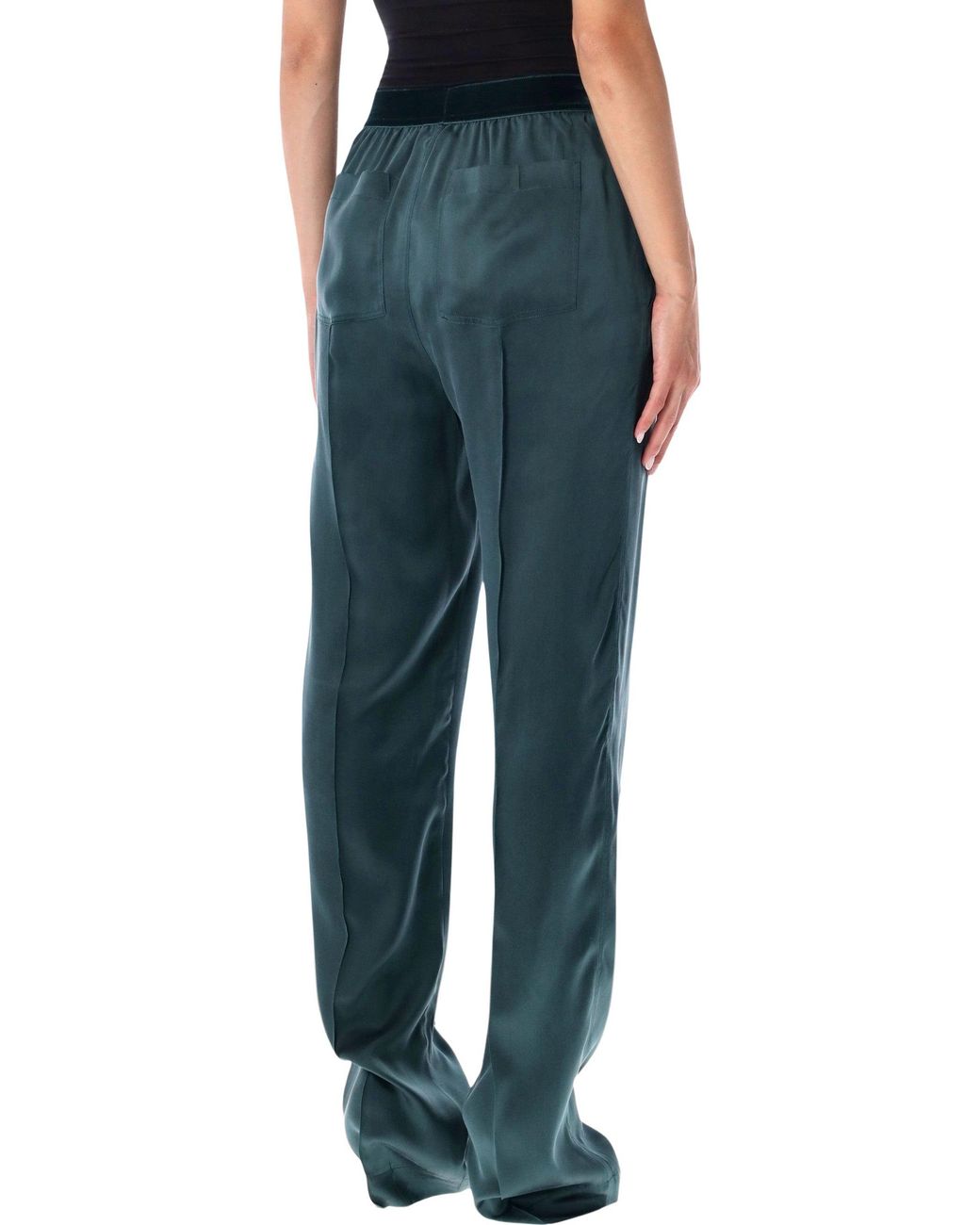 Tom Ford Blue Silk Satin Pajama Pants