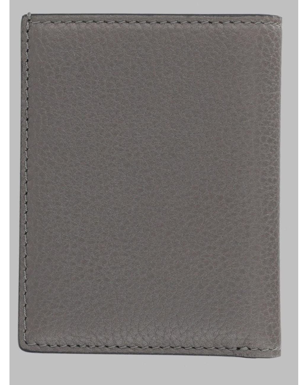 Tom Ford Gray Card Holder Calf Leather Wallets & Purses for men