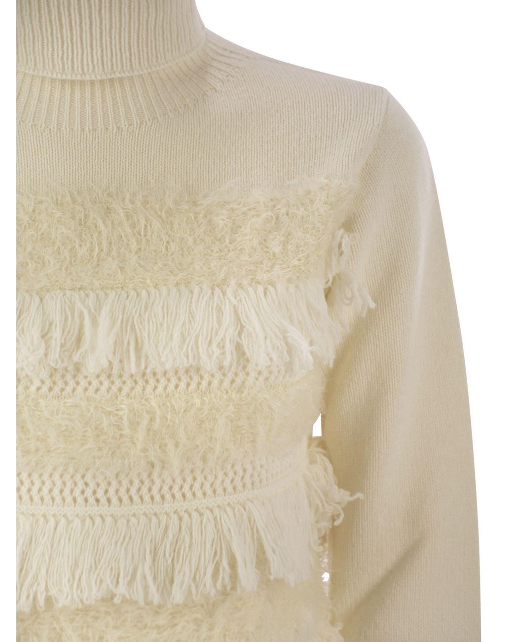 Vanisé Natural Wool And Cashmere Blend Turtleneck Sweater