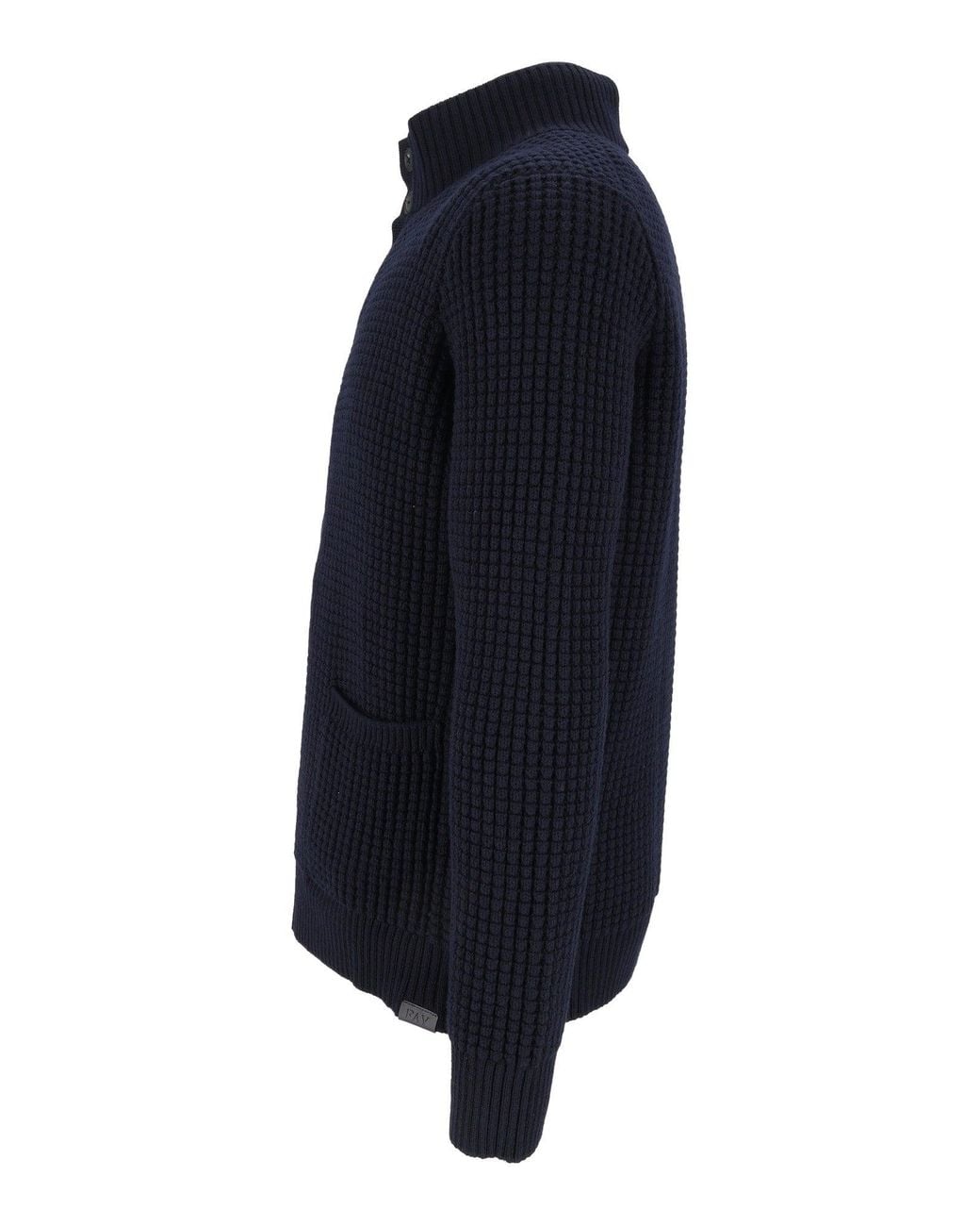 Fay Blue Chunky Knit Toggle Cardigan