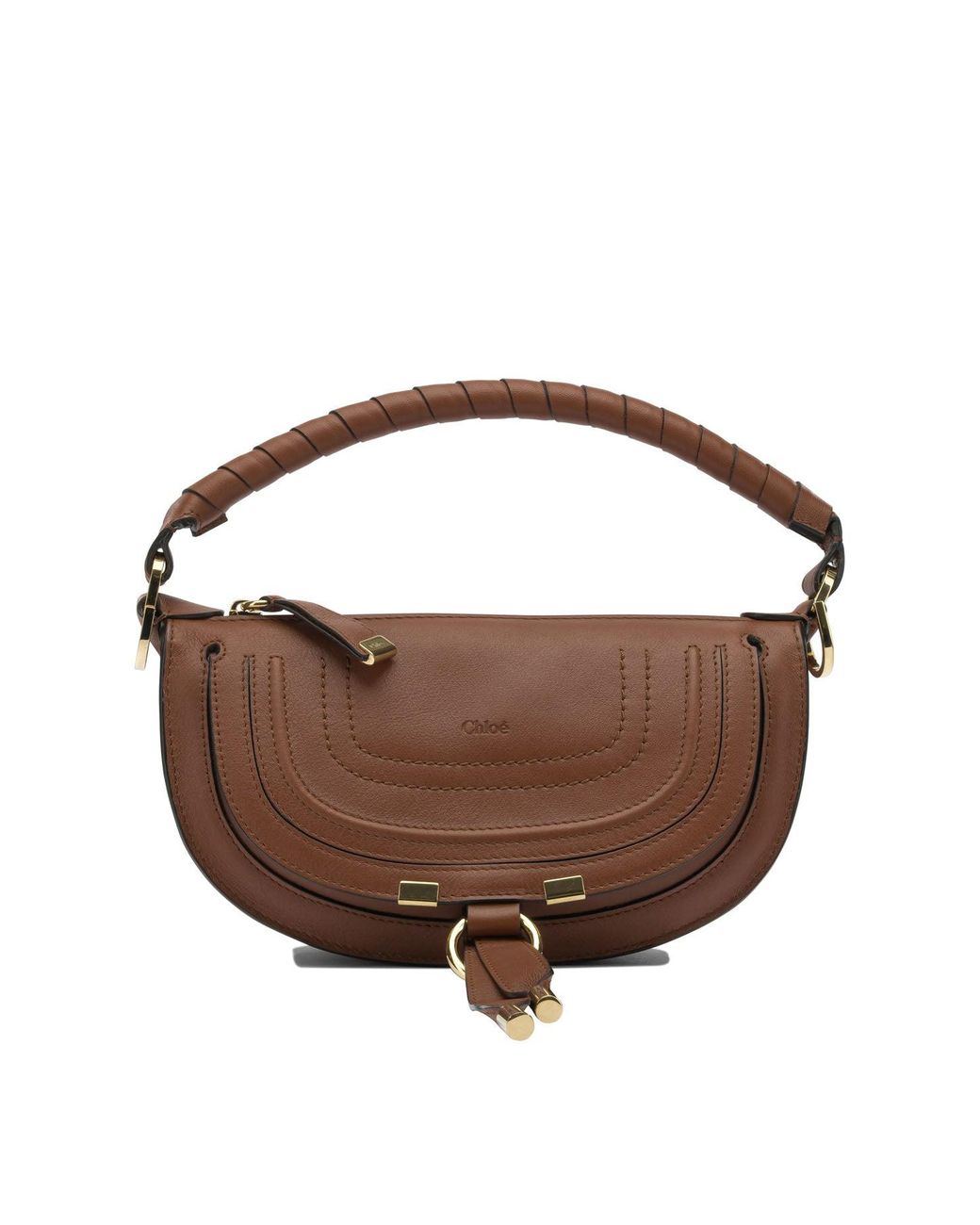 Chloé Brown Small "Marcie" Shoulder Bag