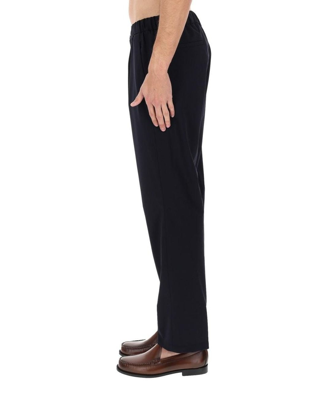 Herno Blue Wool Blend Pants for men