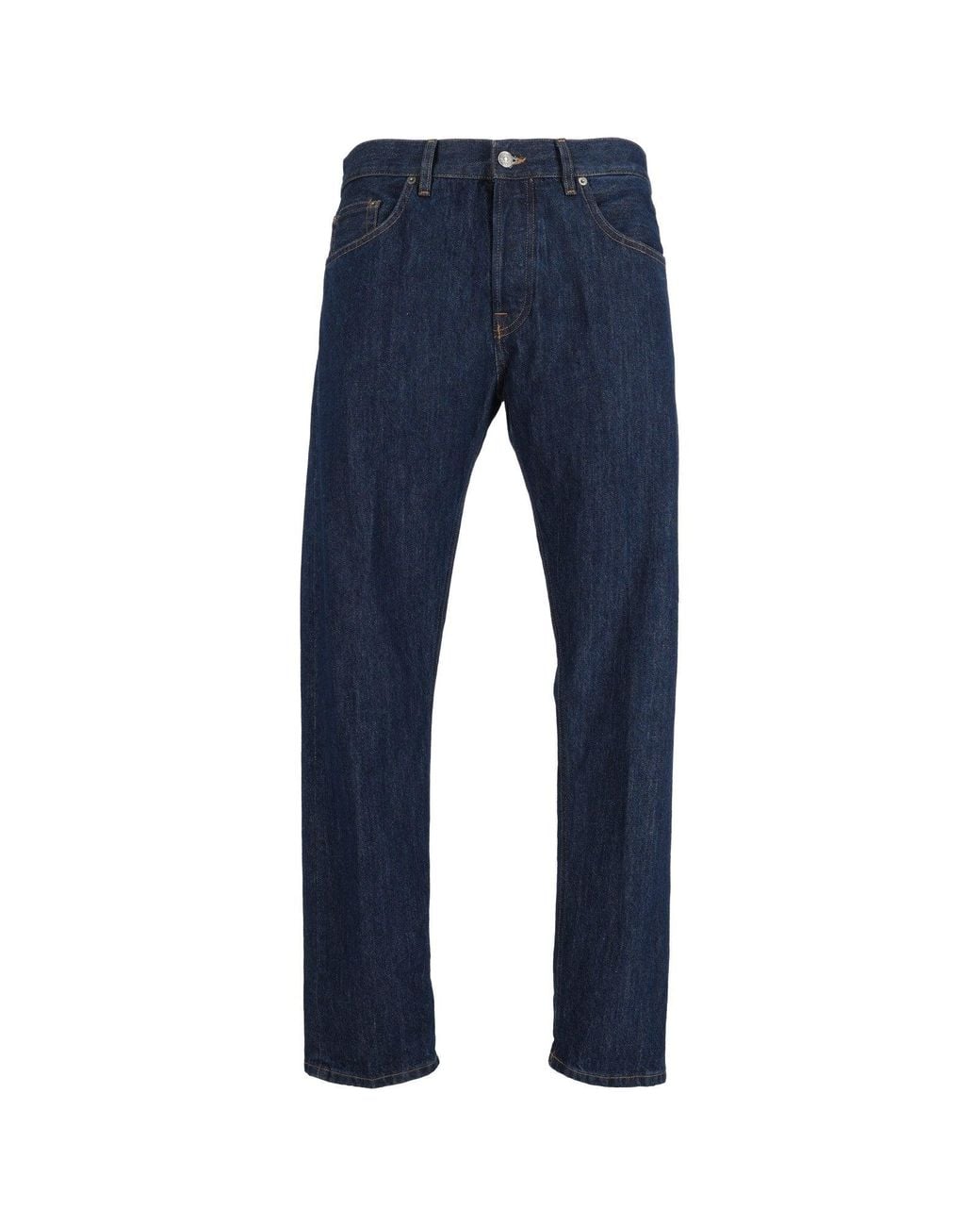 Dondup Blue Classic Straight-Leg Jeans With Five-Pocket Design