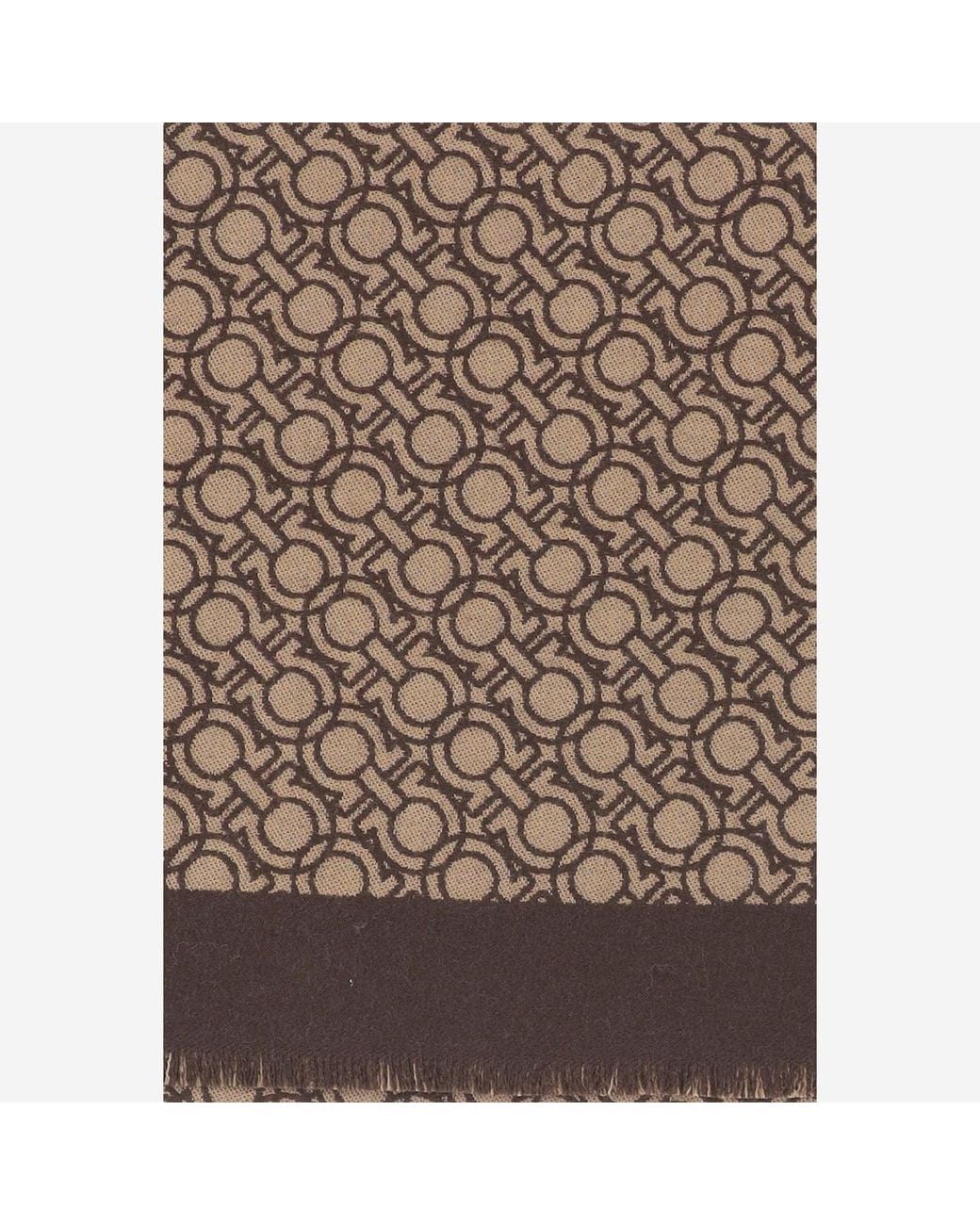 Ferragamo Metallic Wool Scarf With Hooks