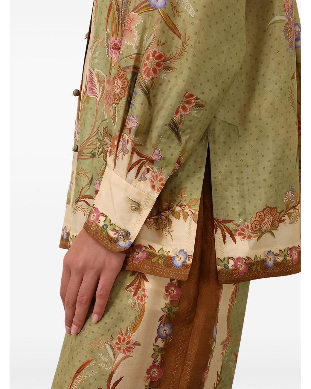Zimmermann White Loose Printed Shirt