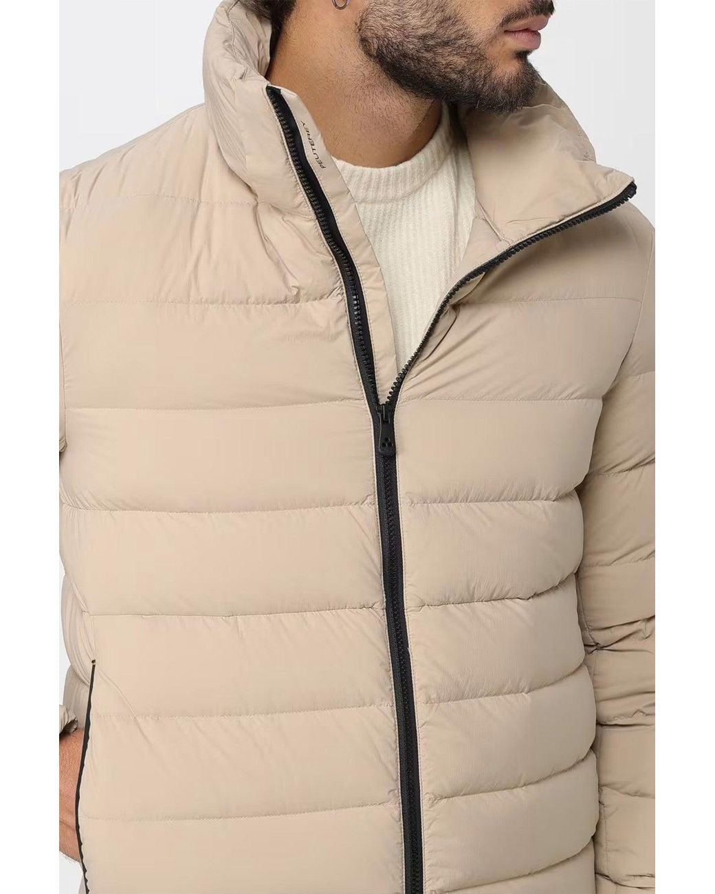 Peuterey Natural Nylon Quilted Down Jacket