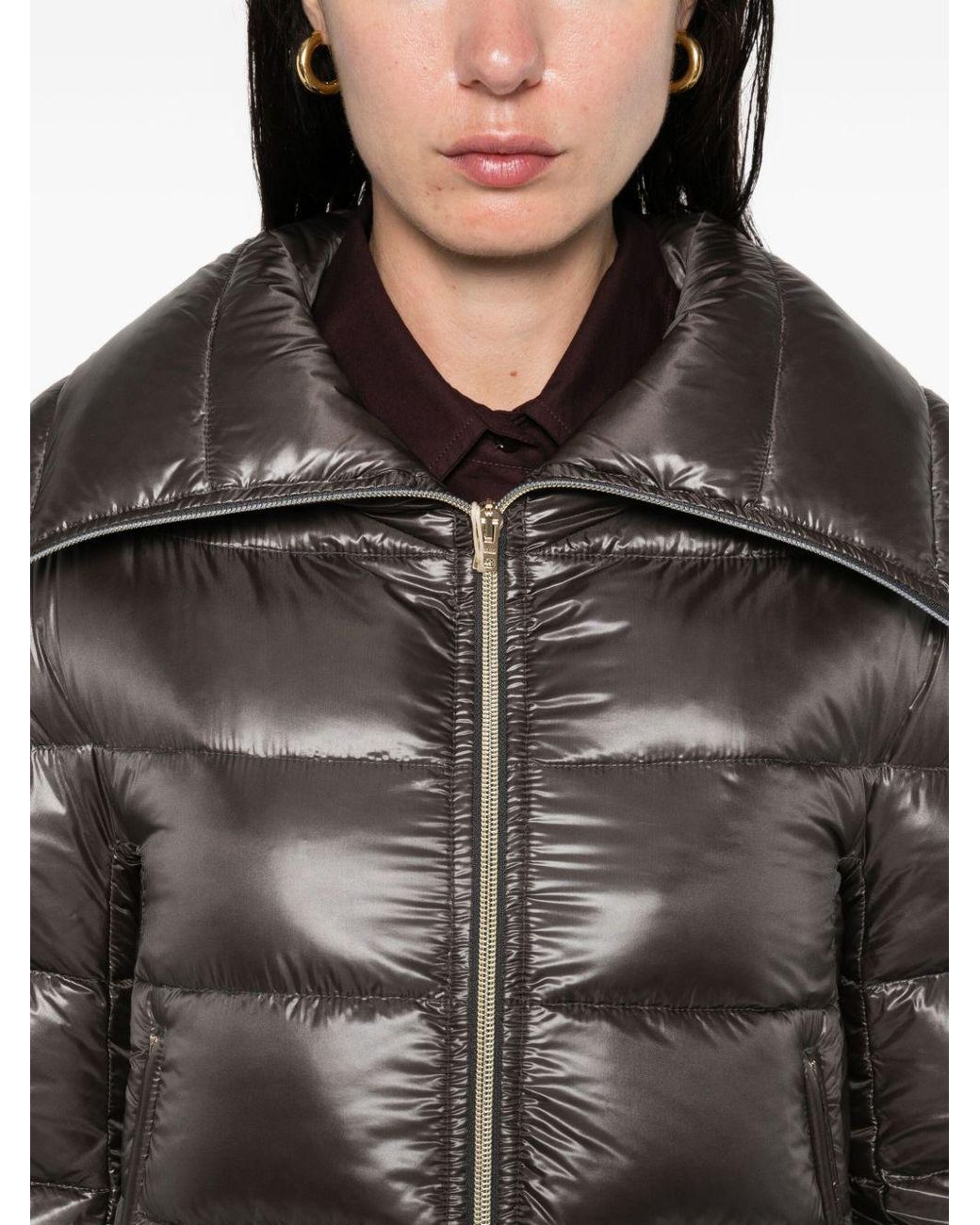 Herno Gray A-Shape Cleofe Jacket
