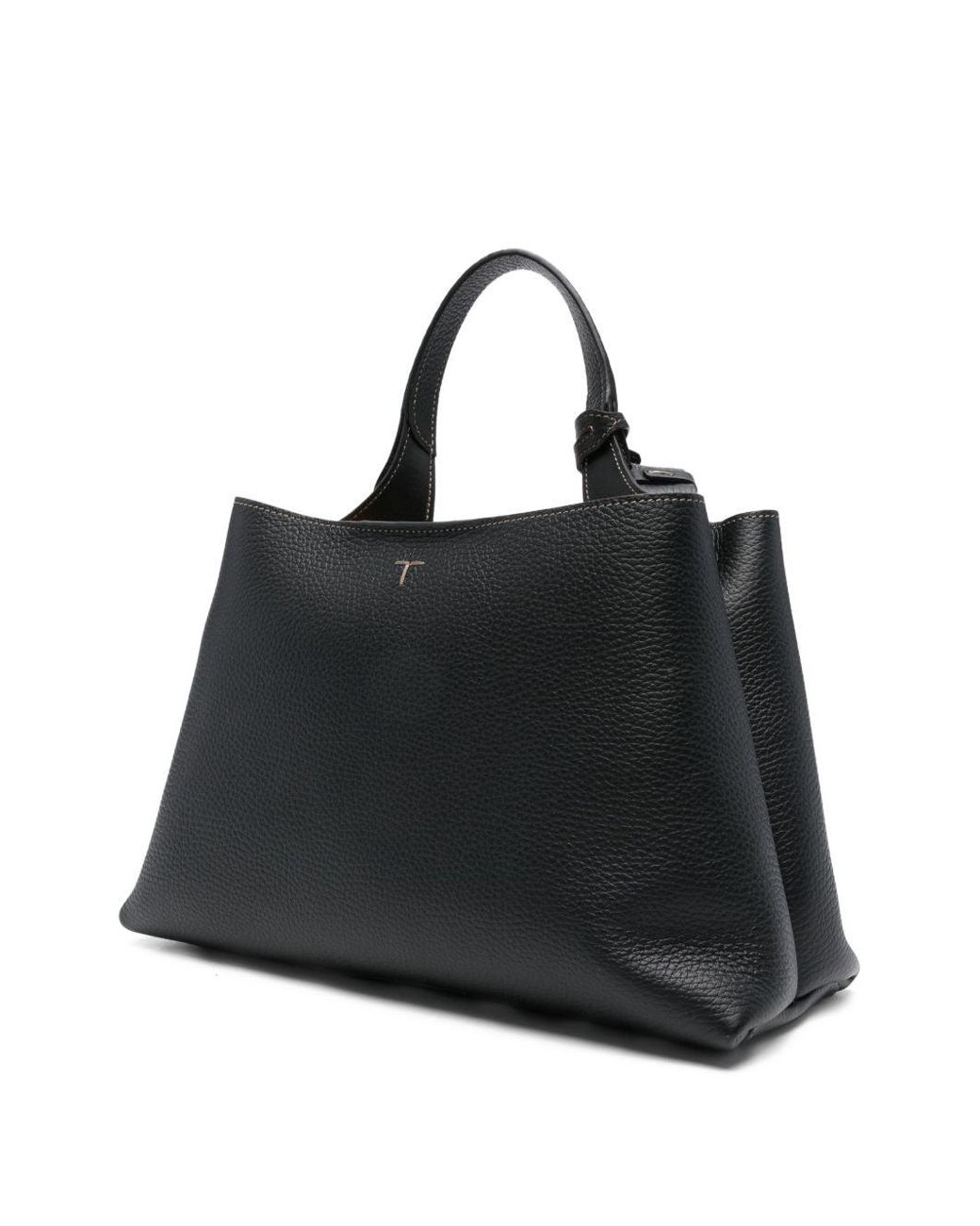 Tod's Black Small Leather Tote Bag