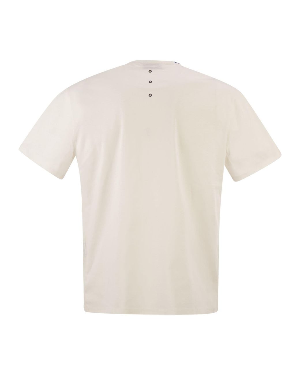 Premiata White Cotton T-Shirt With Technical Detail And Logo for men
