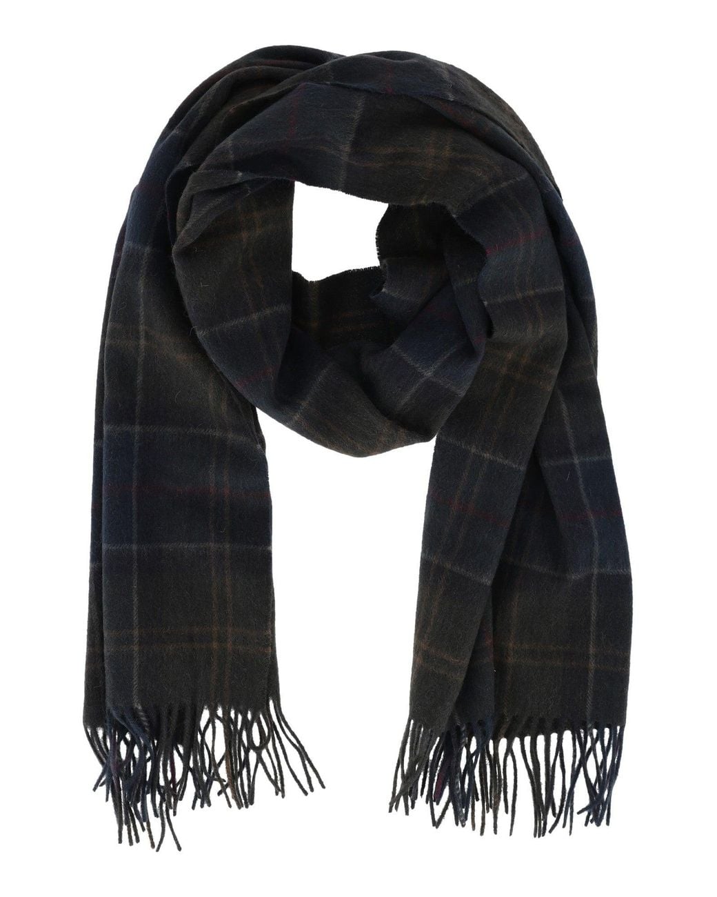 Barbour Black Braden Tartan Scarf