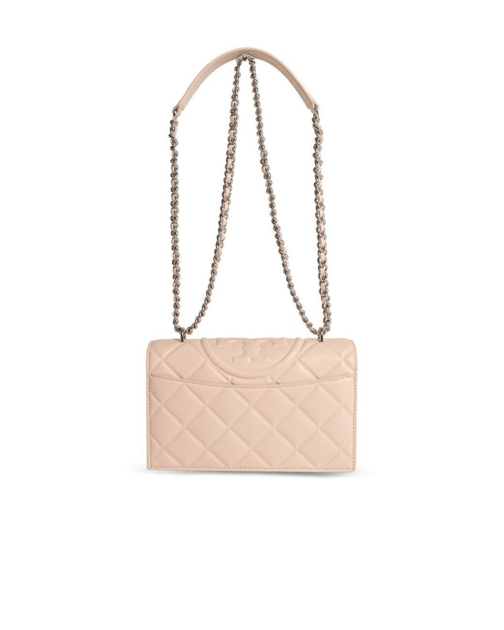 Tory Burch Natural 'Fleming' Small Lear Crossbody Bag