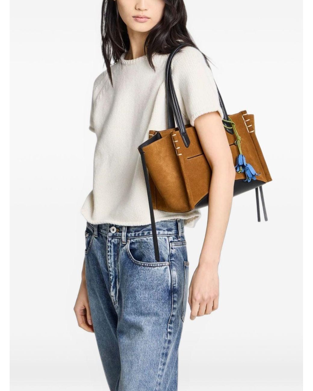 J.W. Anderson Brown Loafer Leather Tote Bag