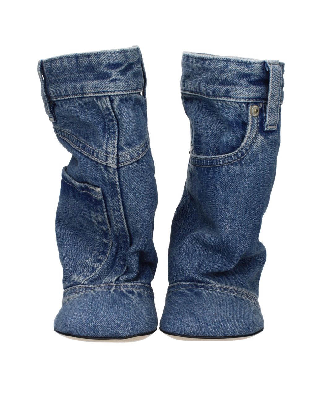 Loewe Blue Toy Ankle Boots Fabric/Denim
