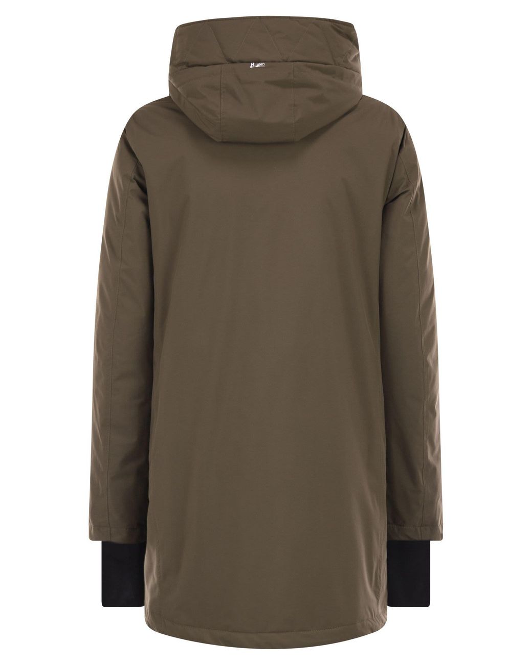 Herno Green A-Shaped Down Jacket With Hood, 2 Layers