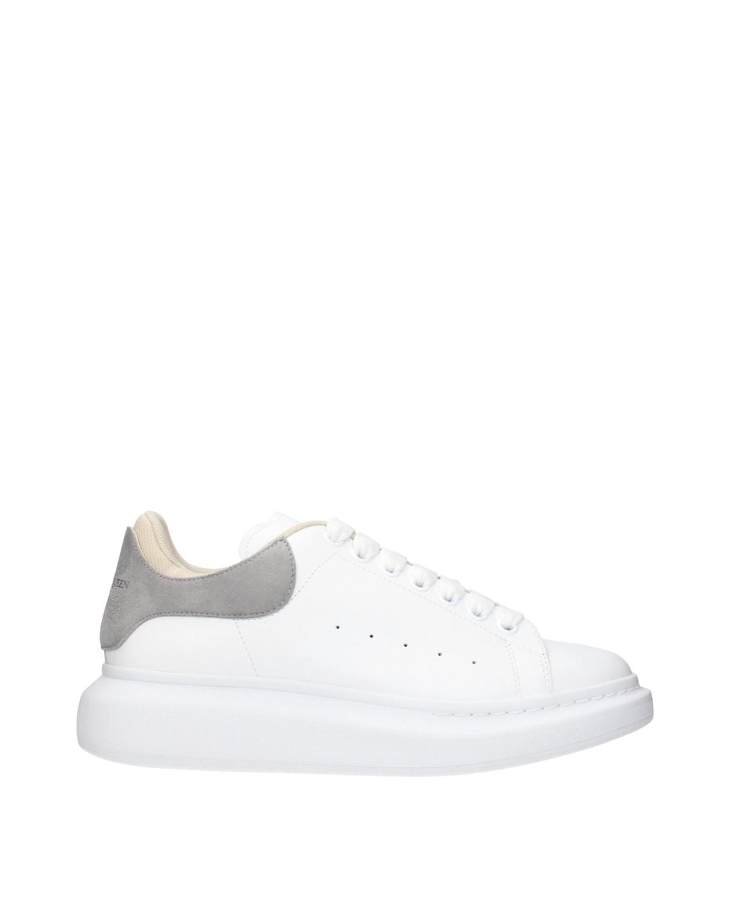 McQueen White Alexander Mc Queen Sneakers Oversized Leather And