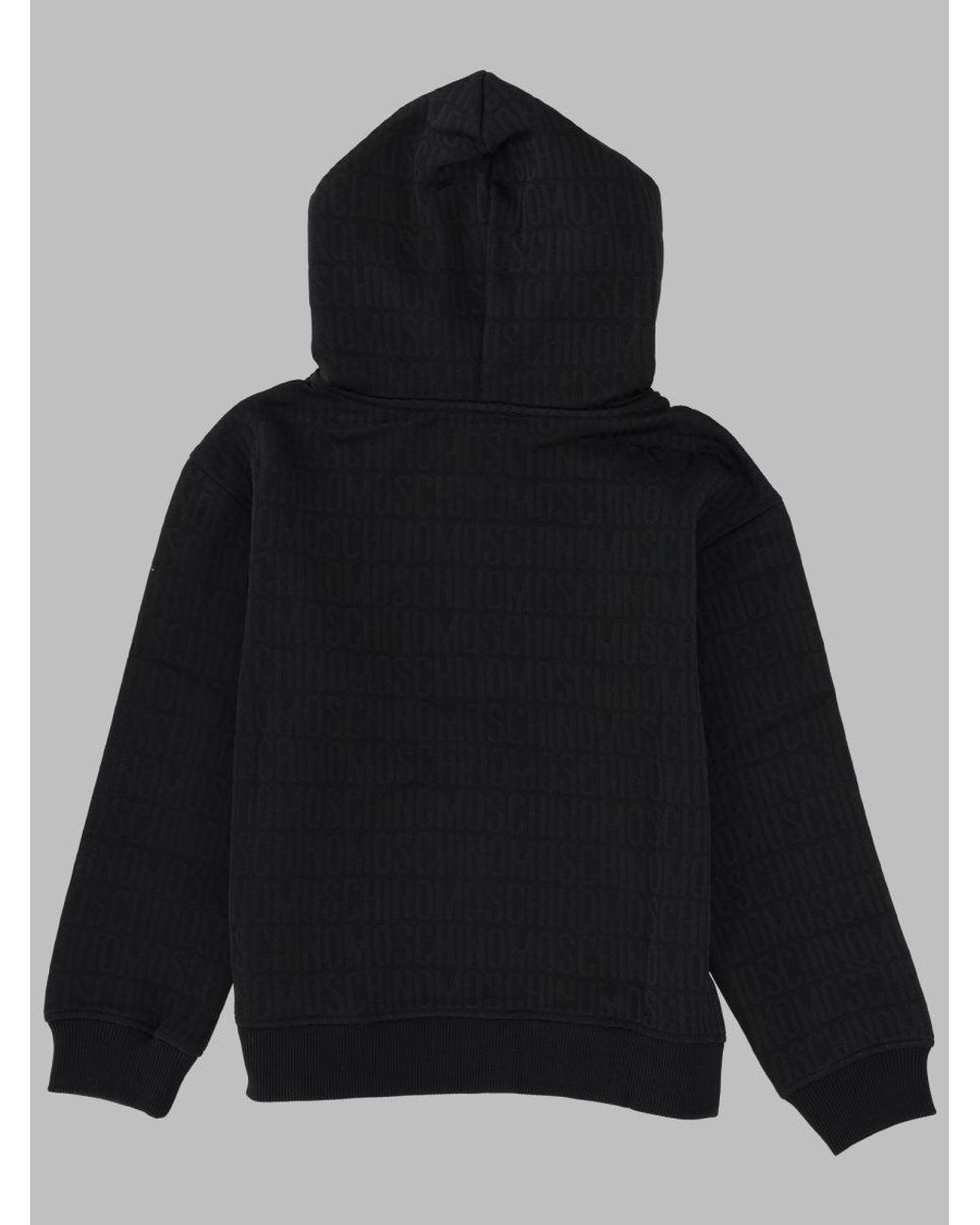 Moschino Black Kids Pullover Hoodie Sweatshirt