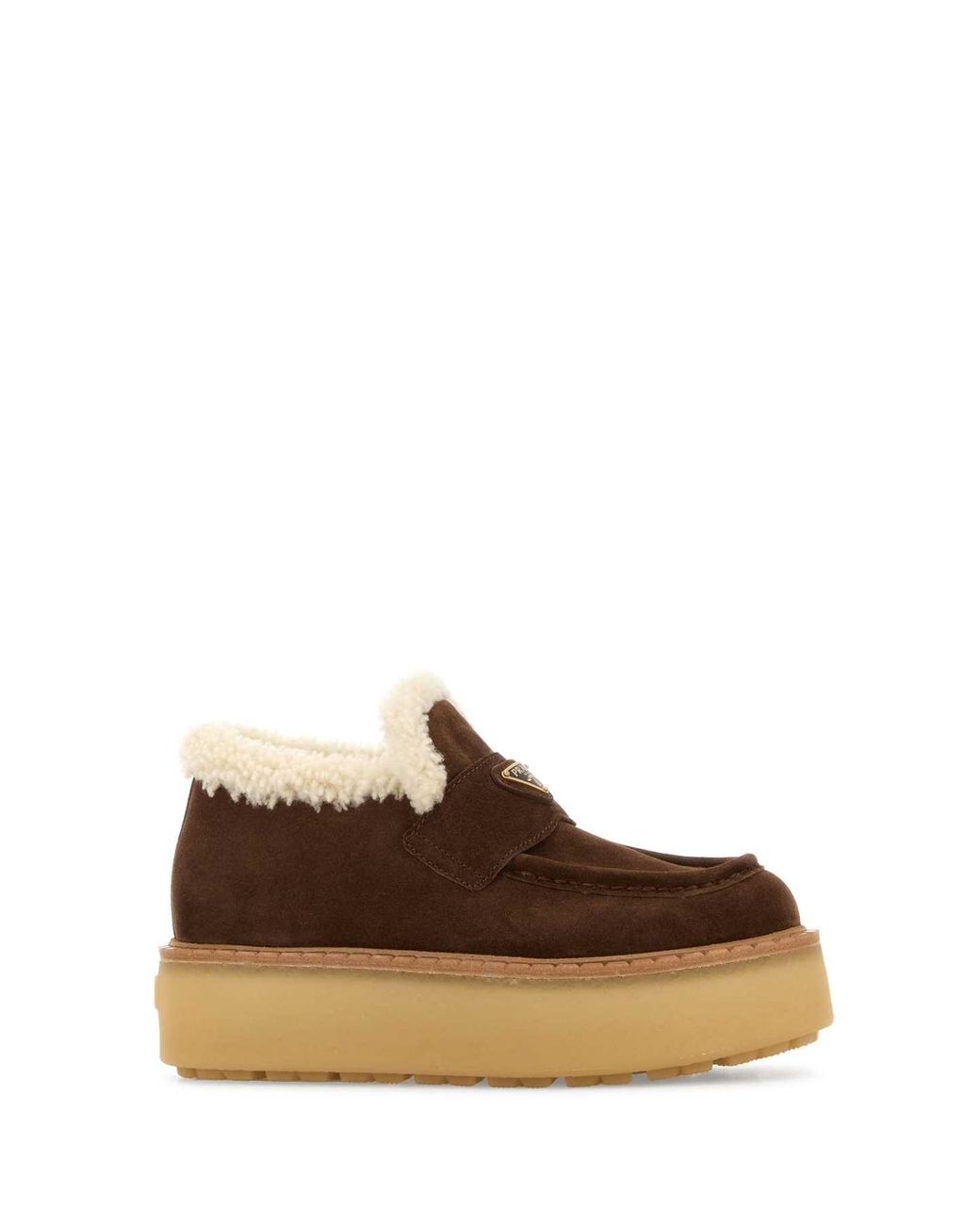 Prada Brown Suede Loafers