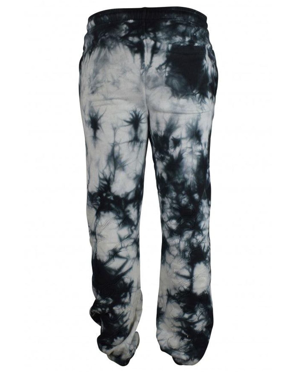 Off-White c/o Virgil Abloh Gray Tie-Dye Sport Pants With Logo Detail