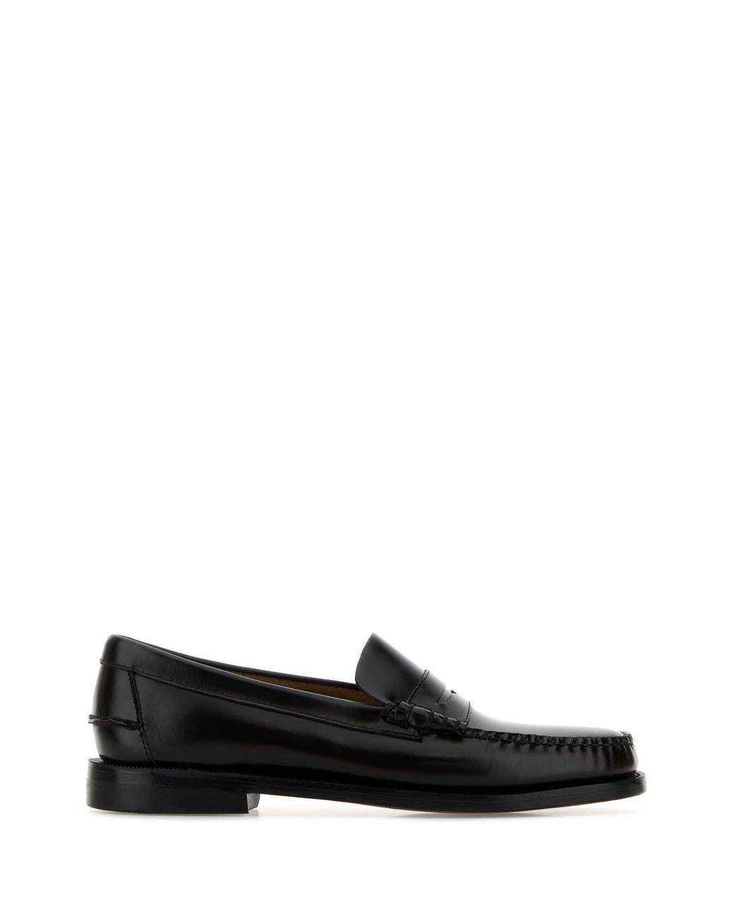 Sebago Black Dark Leather Classic Dan Loafers for men