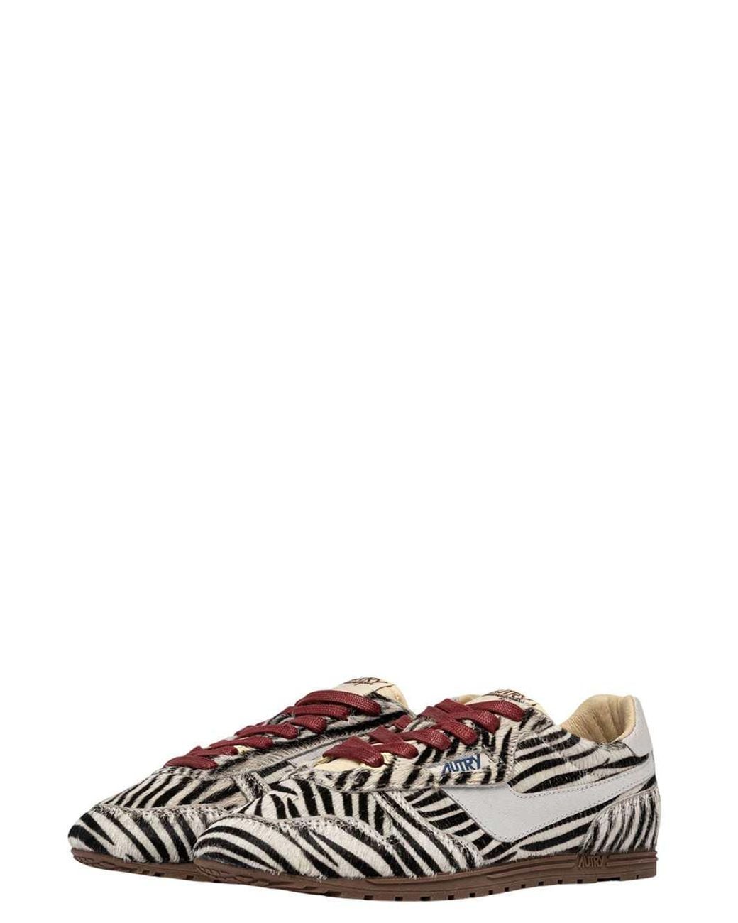 Autry White Windspin Low Wom Pz01 Pony/Crack Zebra