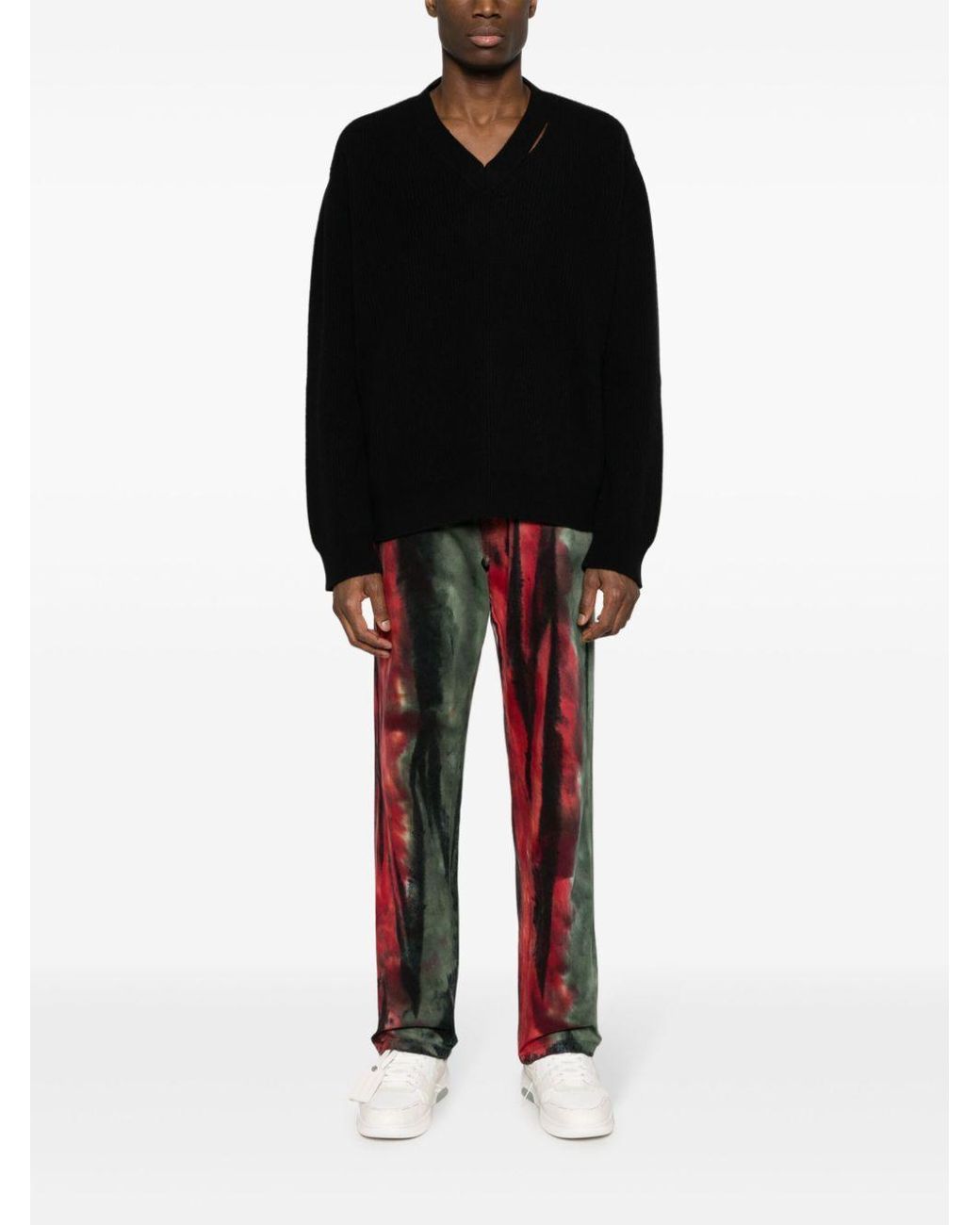 Paura Black Venezia V Neck Sweater