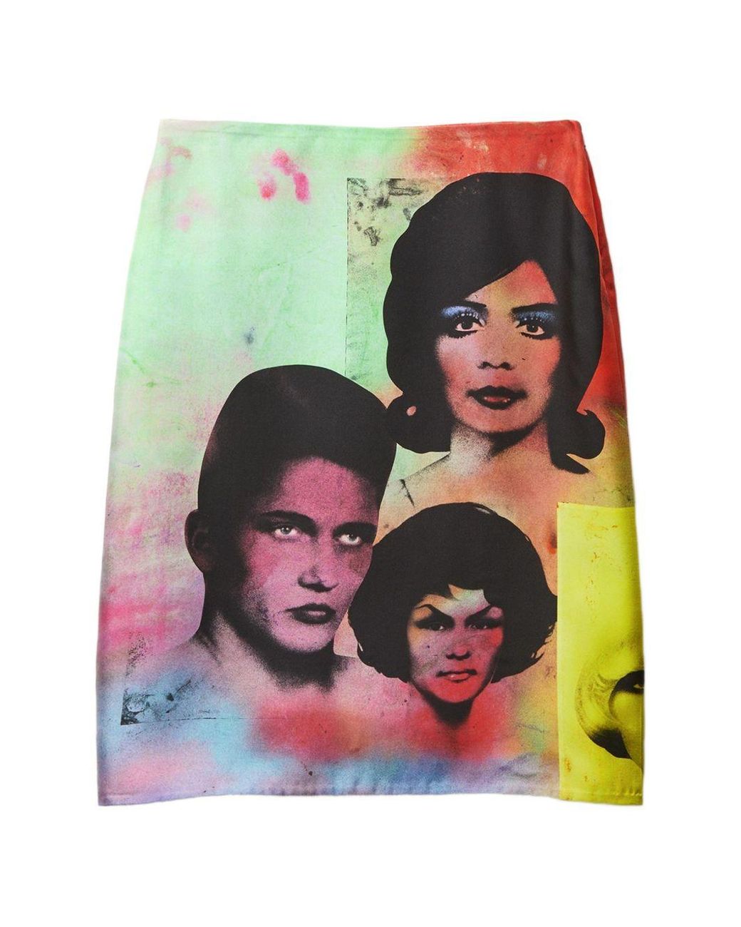 Versace Green Skirt Silk Twill Print "The Party"