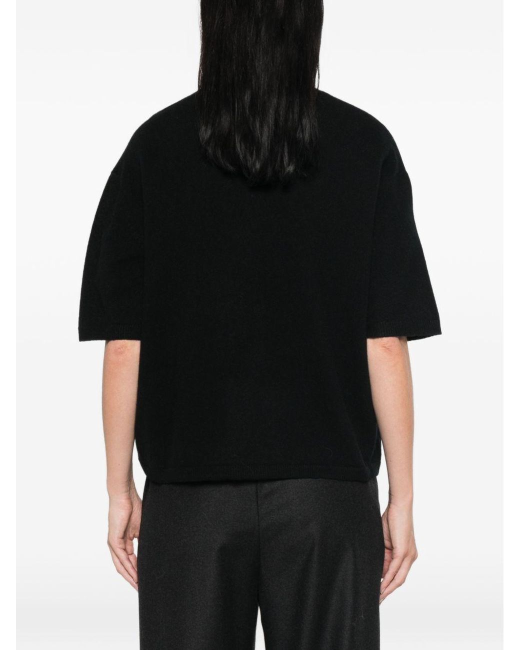 Soft Goat Black Cashmere T Shirt