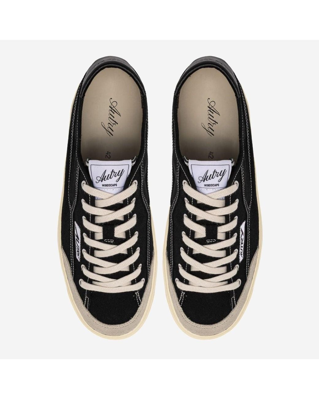 Autry Black Windscape Low Canvas Sneakers for men