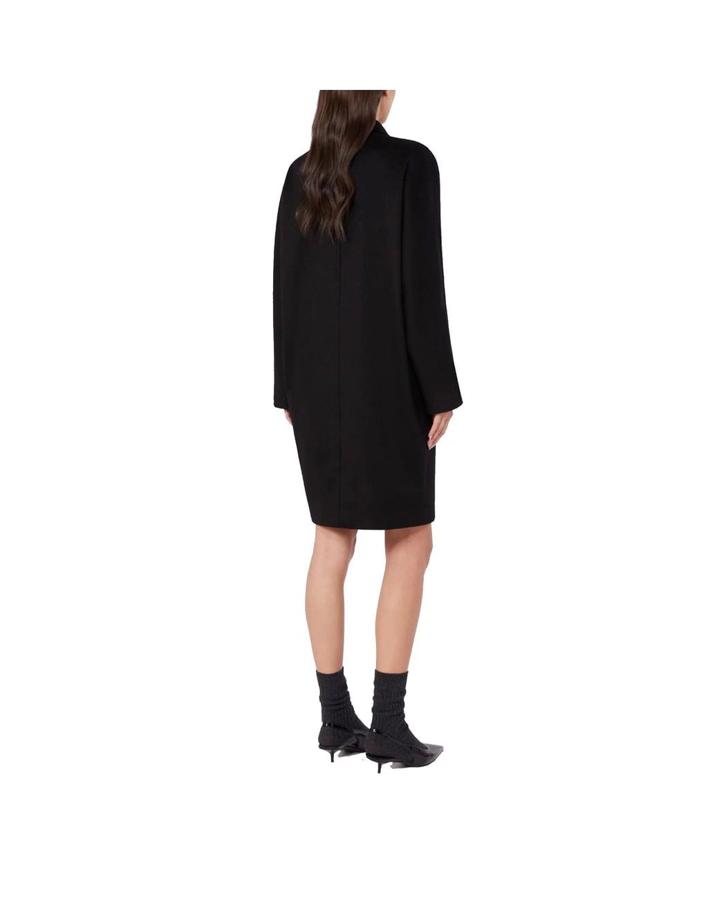 Max Mara Black Studio Mastro Wool Coat