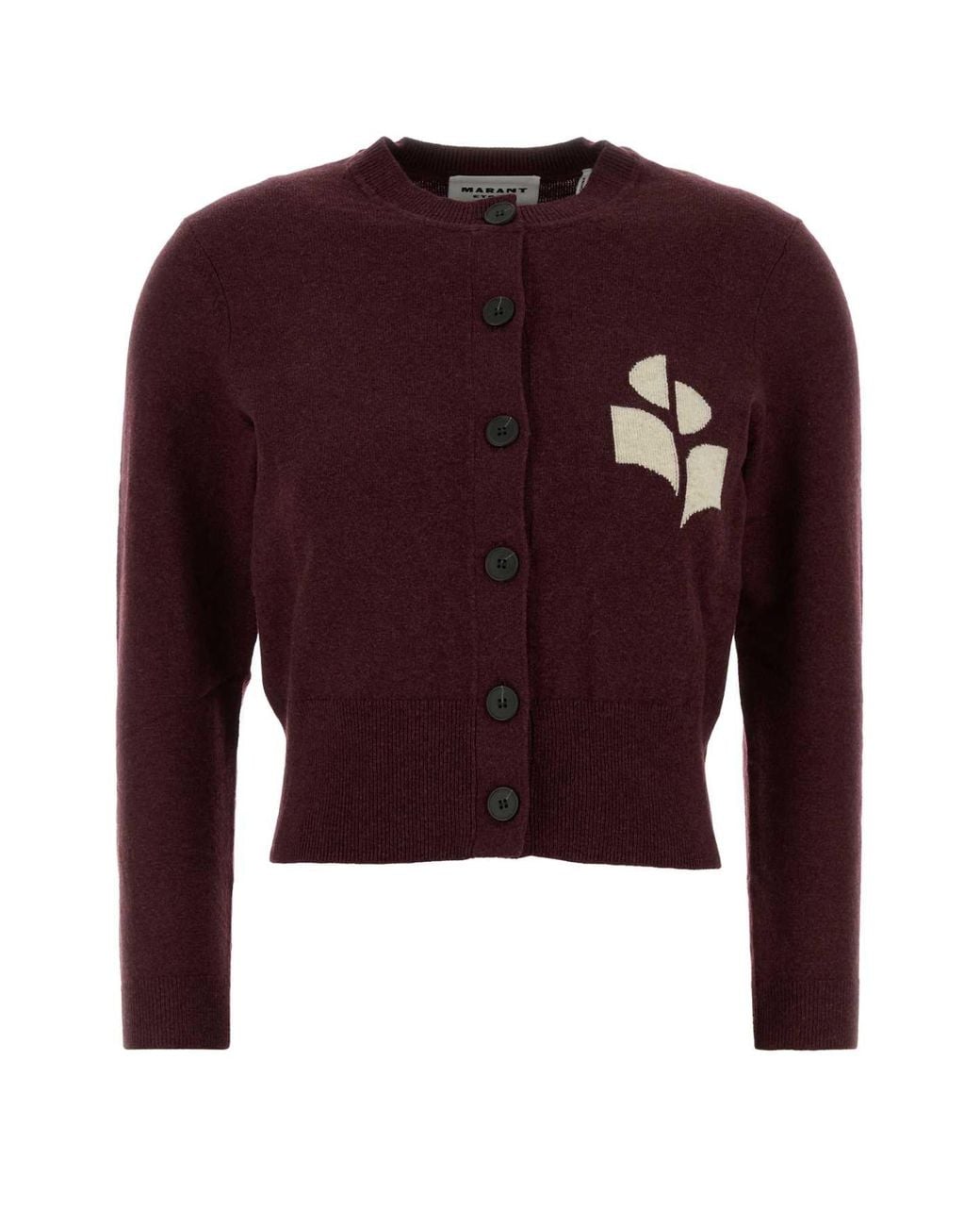 Isabel Marant Red Newton Cotton-Wool Blend Cardigan