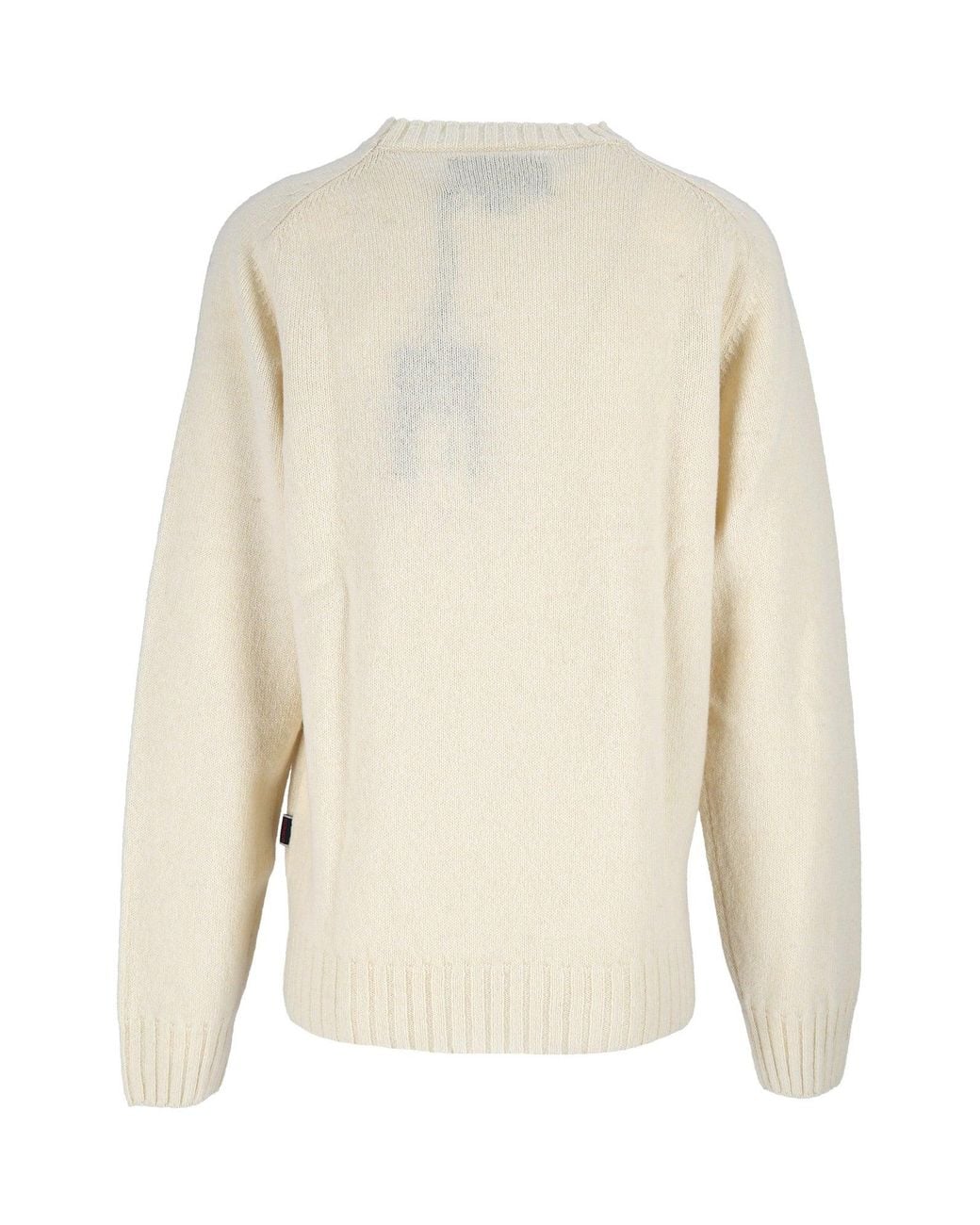 Sebago White Gilead Maglia Ribbed Wool Sweater for men