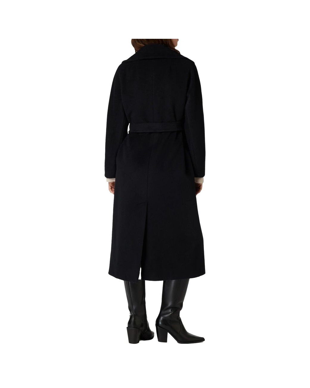 Weekend by Maxmara Black Weekend Tempera Wool Coat