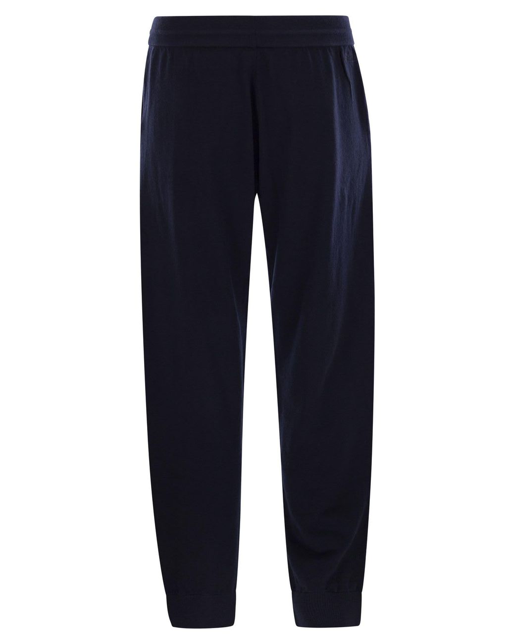 Mc2 Saint Barth Blue Merino Wool Knitted Trousers for men
