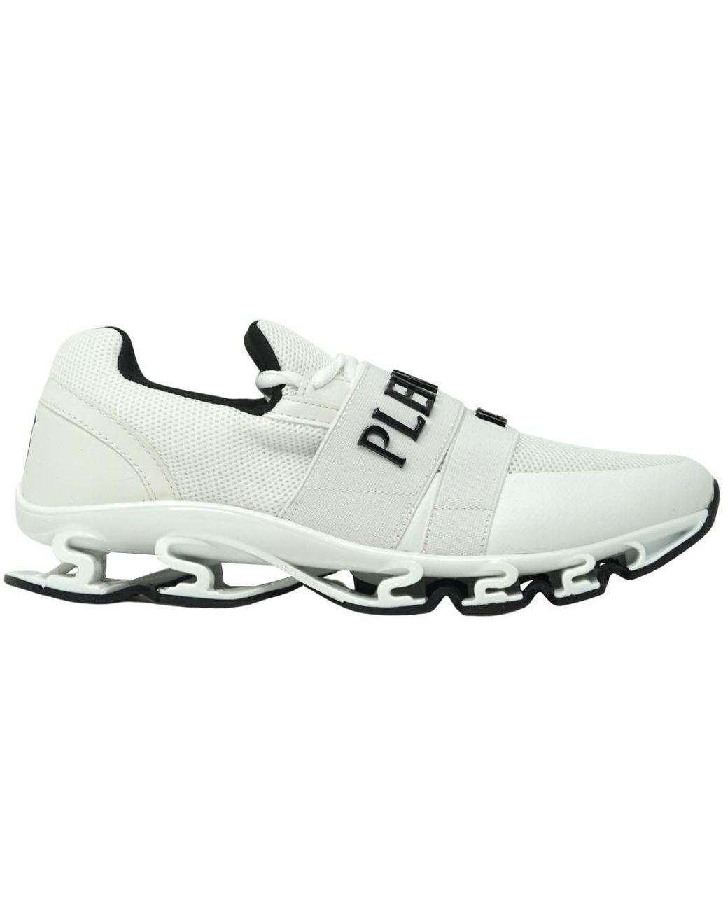 SIPS743 99 Blanco Negro Zapatillas Philipp Plein de hombre de