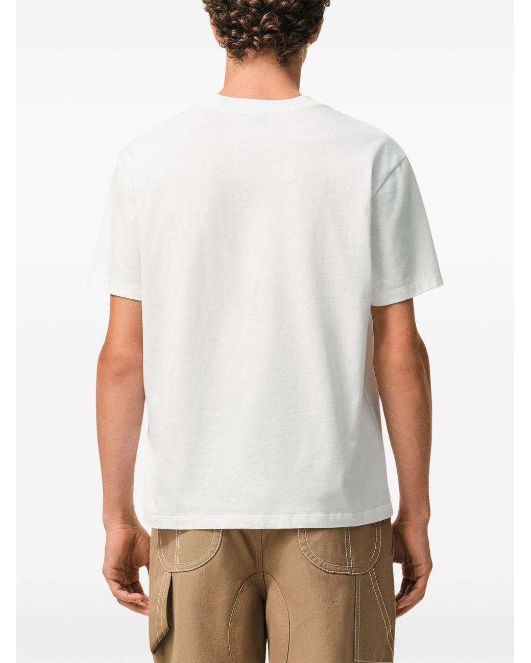 AMI White Ami De Coeur Cotton T Shirt