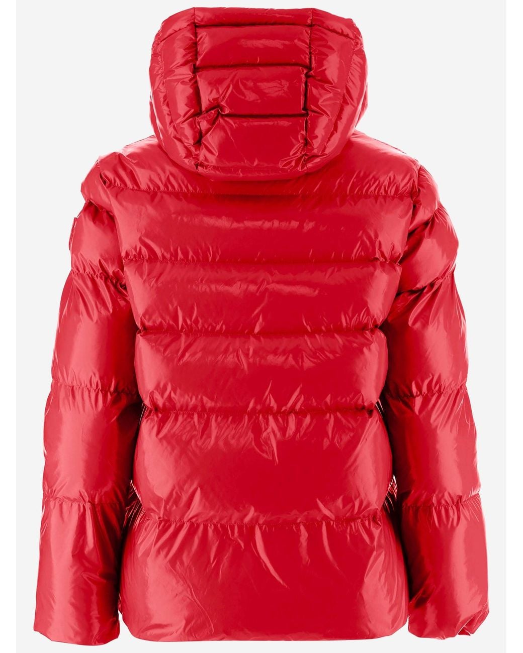 Pinko Red Nylon Padded Down Jacket
