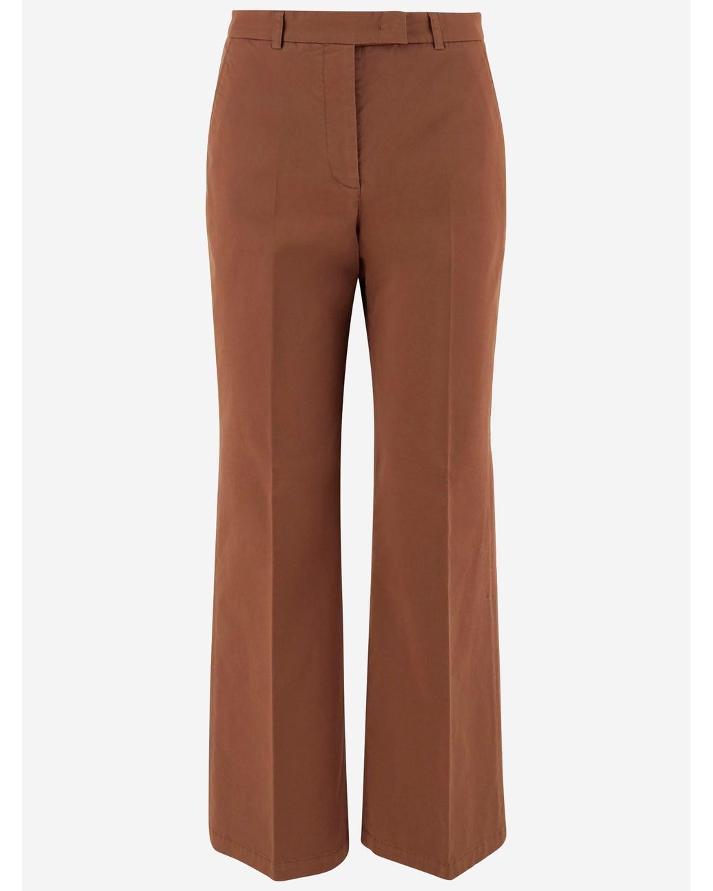 QL2 Donna Stretchkatoenen Broek in het Brown