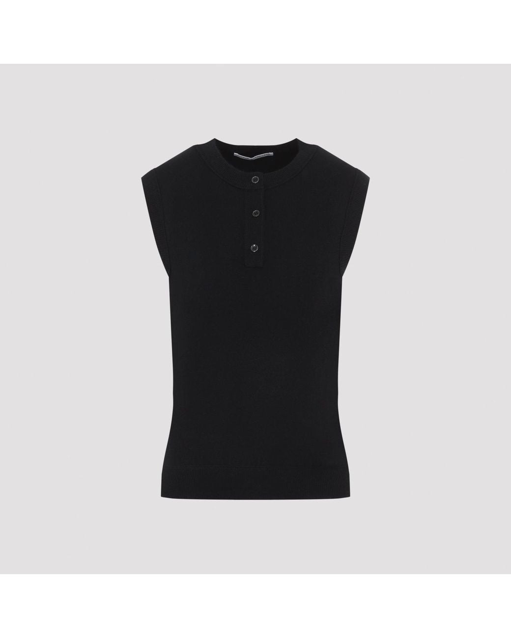 Aurel Half Placket Vest Studio Nicholson de color Black
