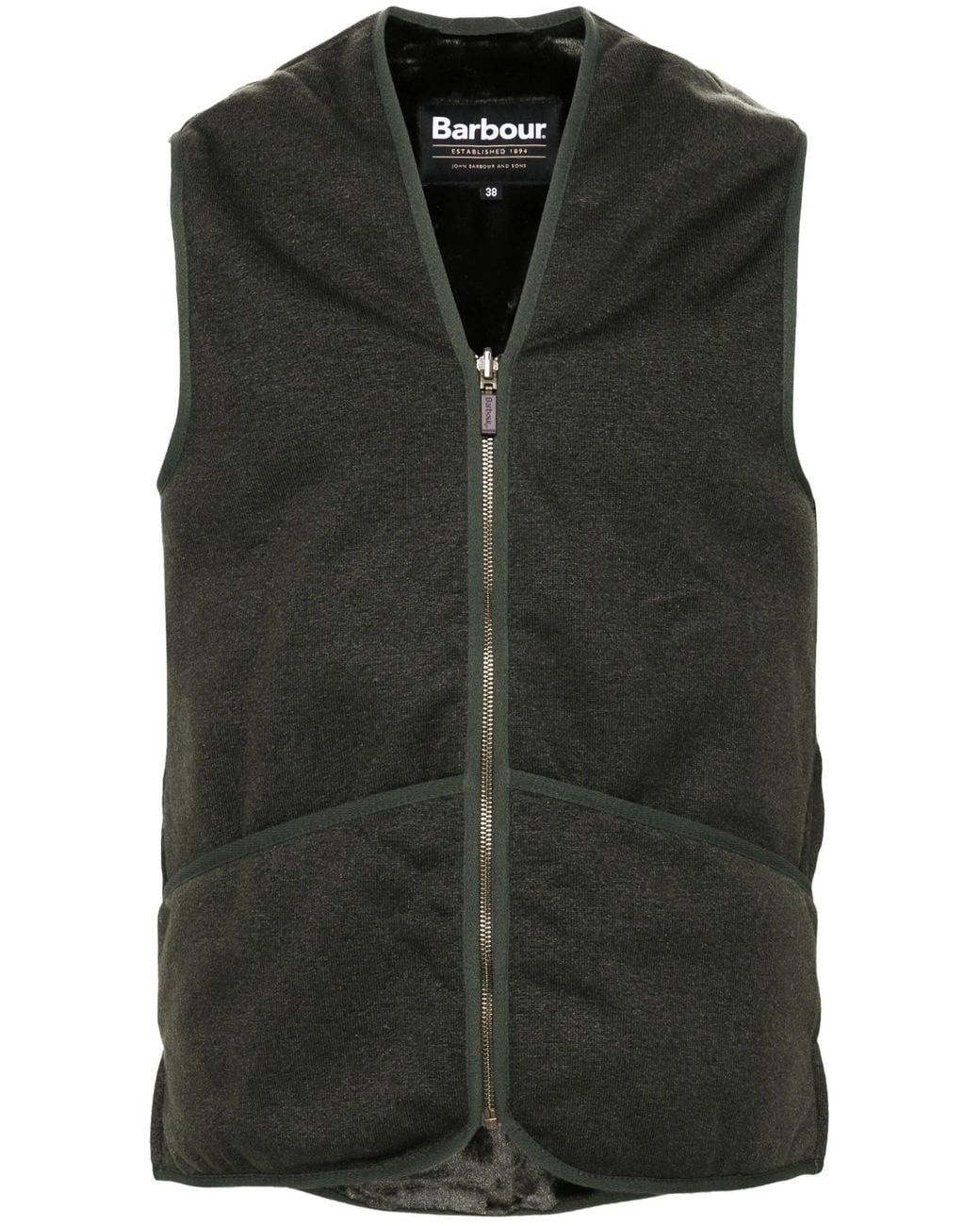 Barbour Black Warm Pile Waistcoat Zip