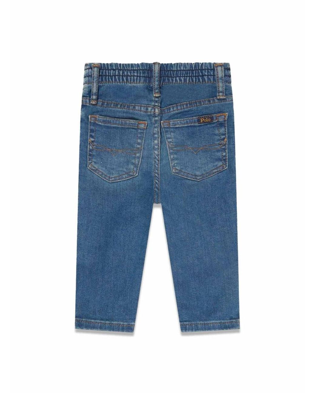 Polo Ralph Lauren Blue Mini Stretch Trousers For Babies
