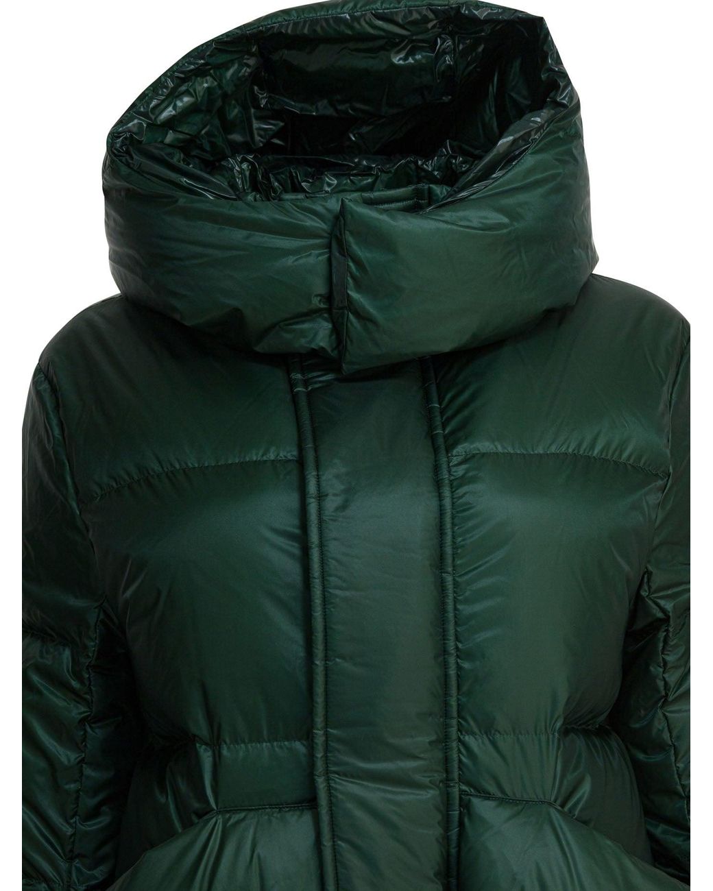 Sacai Gewatteerd Nylon Donsjack in het Green