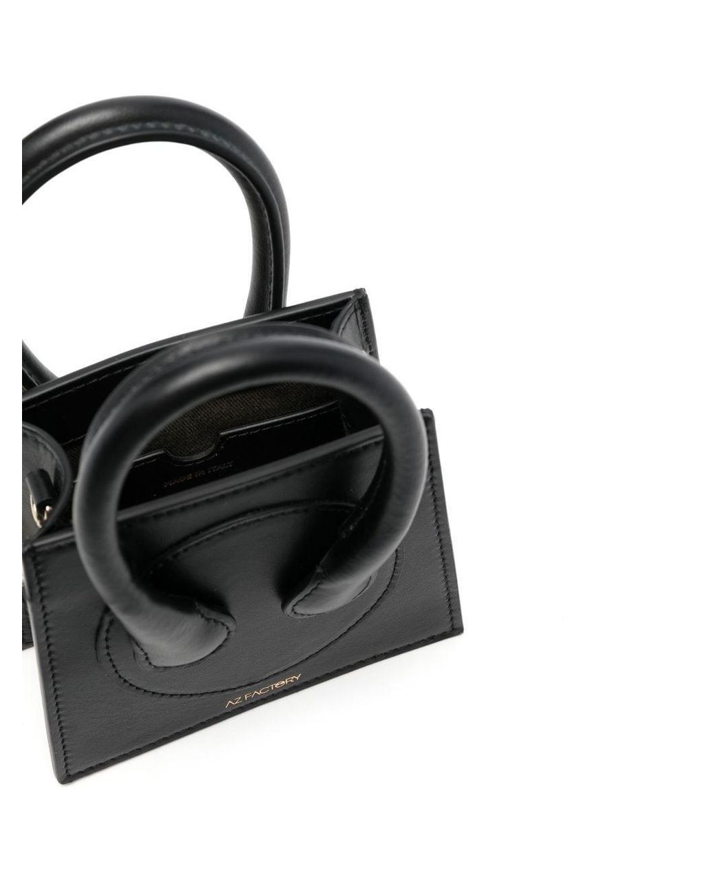 Az Factory By Ester Manas Black Leather Mini Crossbody Bag